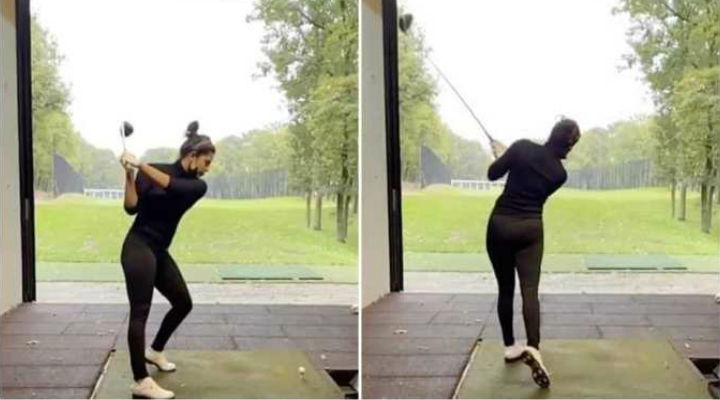Priyanka Chopra strikes an impressive shot as she plays golf in Berlin while shooting for Matrix 4. Watch video