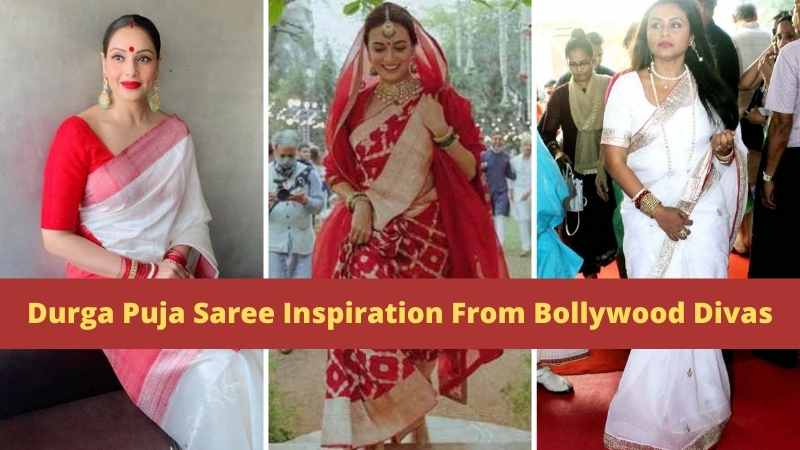 Durga Puja Saree Inspiration From Bollywood Divas