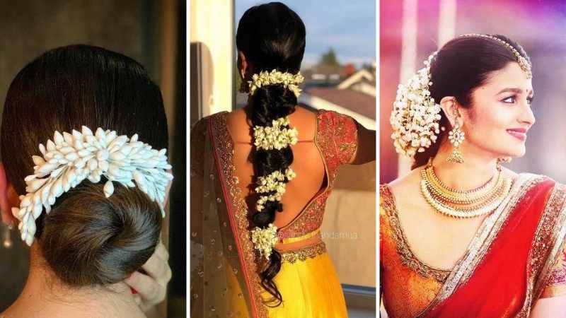 Gajra Hairstyles for Karwachauth: Try out these beautiful hairstyles with  Gajra - Mompreneur Circle