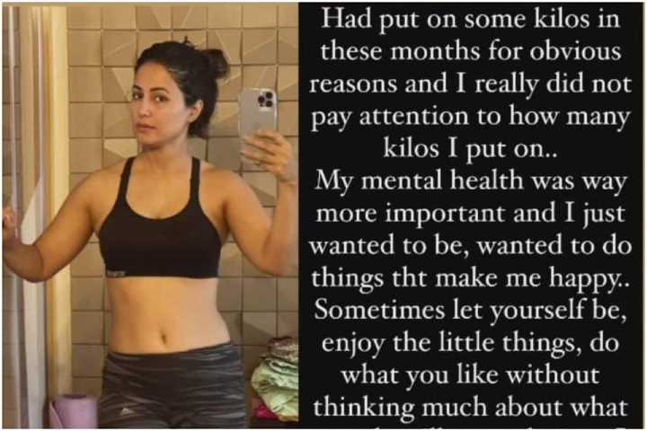 Hina Khan talks about her sudden weight gain and why she chose ‘mental health over physical appearance’