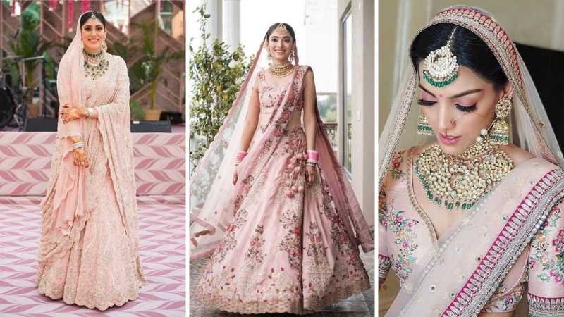 Powder Pink Bridal Lehengas are the new trend among the brides