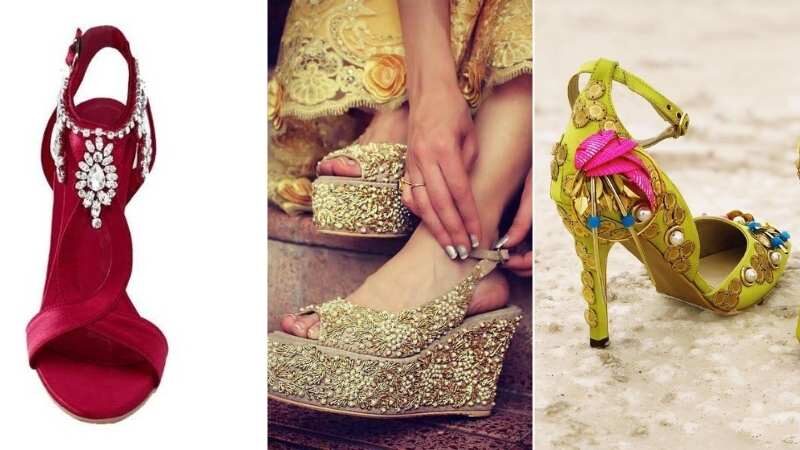 Pretty footwear with your Indian dresses, lehengas and sarees… | saree.com  by Asopalav