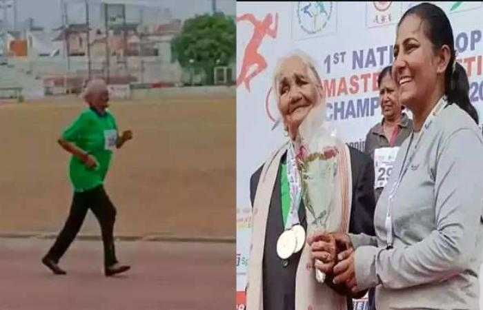 Watch: 105-year-old woman sets new 100m record and wins gold in Vadodara